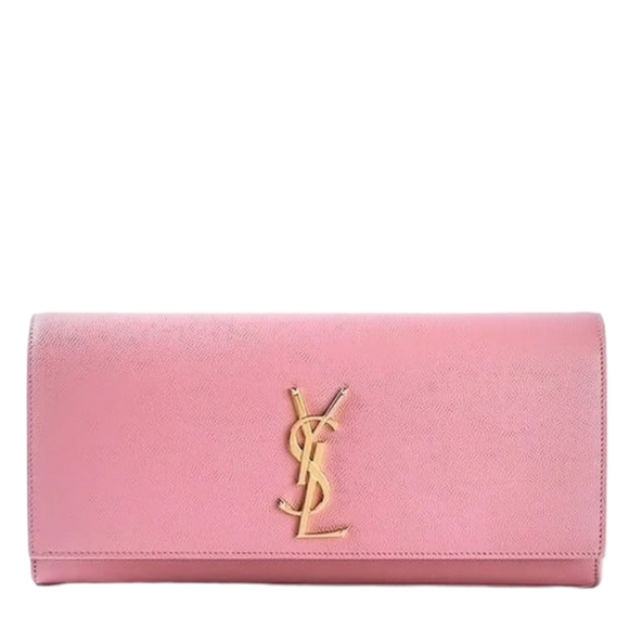 Saint Laurent Handbags - VERY RARE! AUTHENTIC YSL SAINT LAURENT MONOGRAM CLUTCH CASSANDRE IN GRAINED POUR